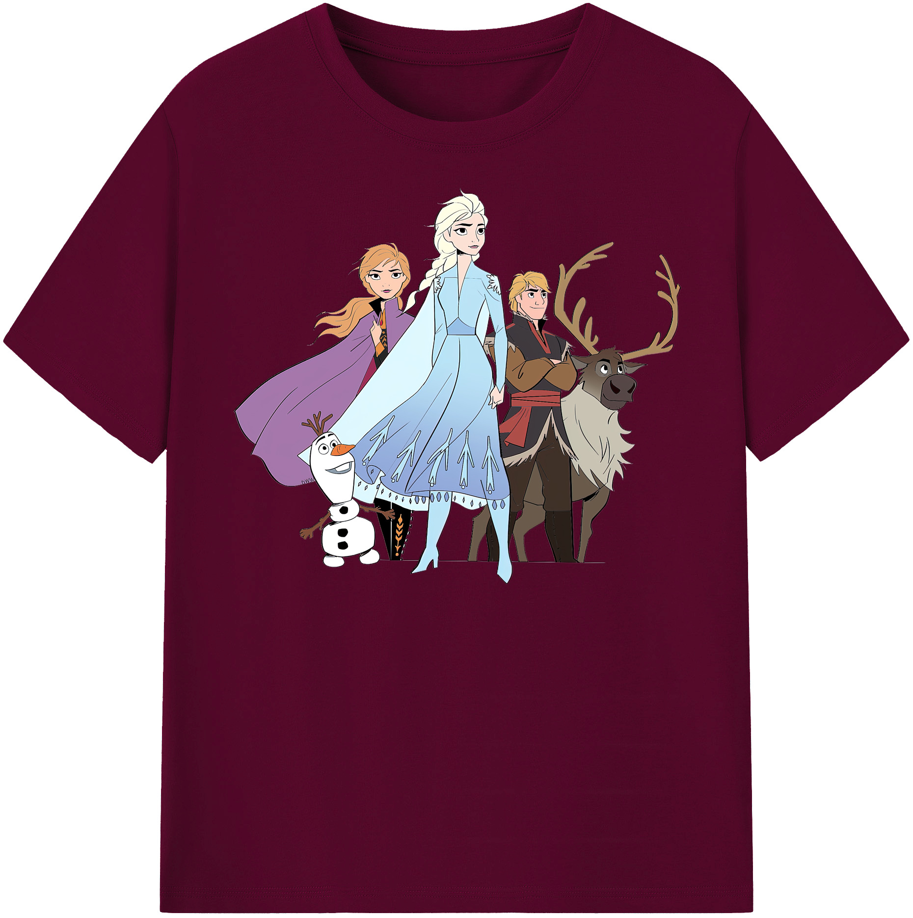 （画像用） アナと雪の女王 アンナ エルサ Frozen Anna Elsa レディースカジュアルプリントTシャツ（綿100％）
